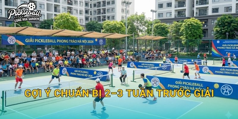 Gợi ý chuẩn bị 2–3 tuần trước giải