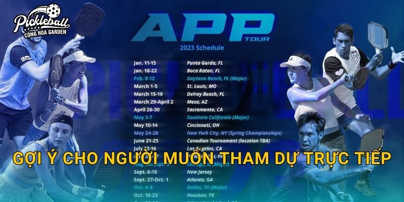 Gợi ý cho người muốn tham dự trực tiếp