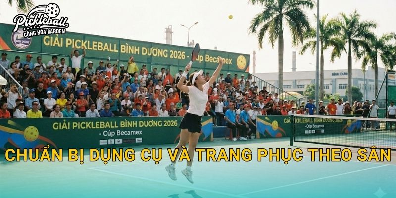 Chuẩn bị dụng cụ và trang phục theo sân
